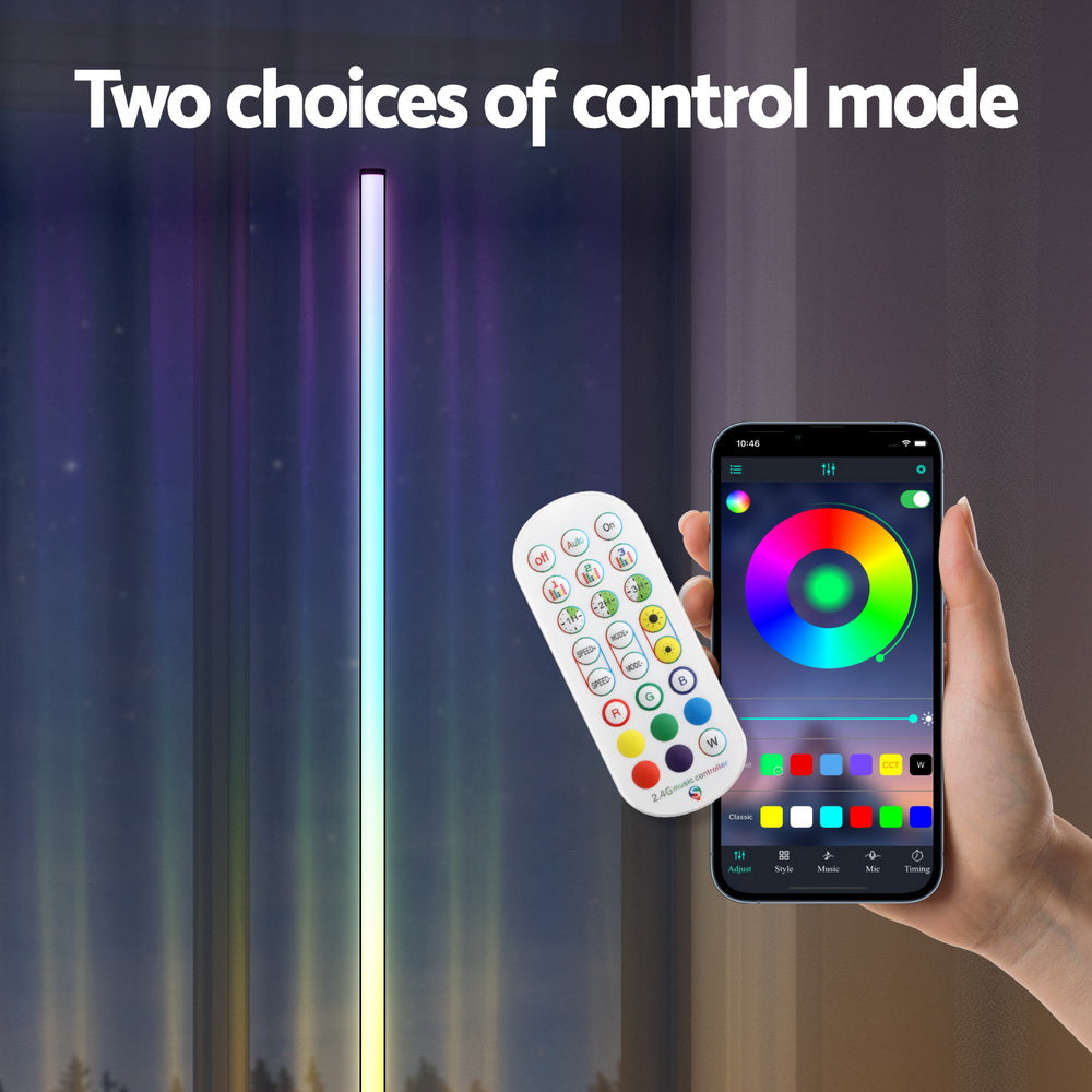 RGB LED Floor Lamp | Remote Control | Corner Light Stand | Gaming Room | 150CM