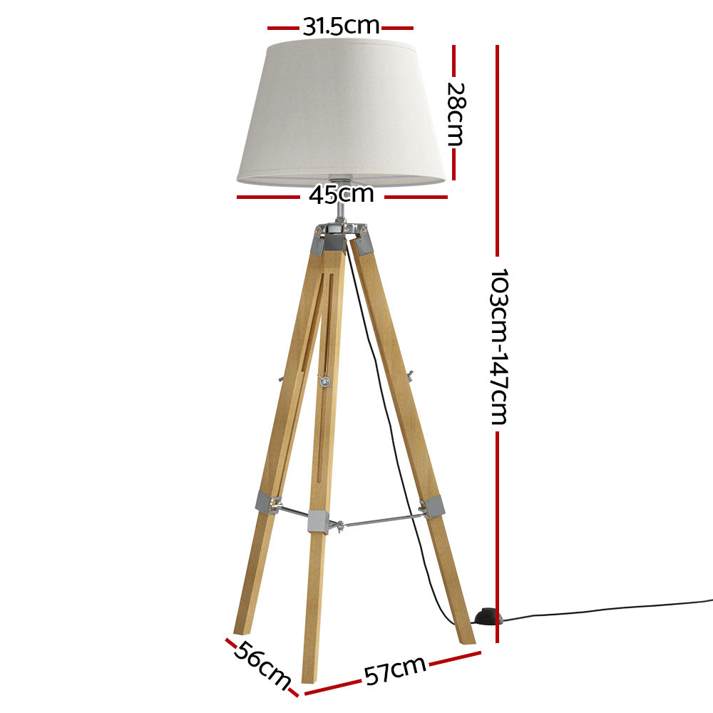 Tripod Floor Lamp | Adjustable Height | LED Light Stand | Home Room Reading