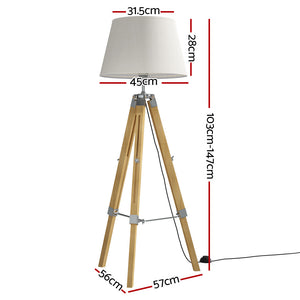 Tripod Floor Lamp | Adjustable Height | LED Light Stand | Home Room Reading