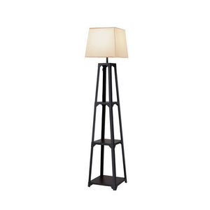 Floor Lamp | 3 Tier Shelf Storage | LED Light Stand | Home Room | Vintage White