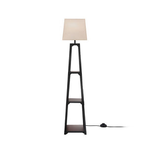 Floor Lamp | 3 Tier Shelf Storage | LED Light Stand | Home Room | Vintage White