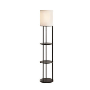 Floor Lamp | 3 Tier Shelf Storage | LED Light Stand | Home Room | Vintage Round