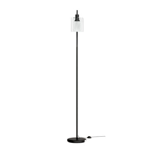 Floor Lamp | Light Stand | Modern Home | Living Room | Office Reading | Glass Shade Black