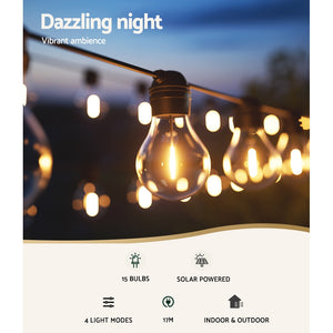 Solar Festoon Lights | 17M | Outdoor LED String Lights | Christmas Party Decorations | 2 PCS