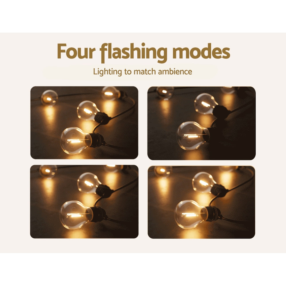 Solar Festoon Lights | 17M | Outdoor LED String Lights | Christmas Party Decorations | 2 PCS