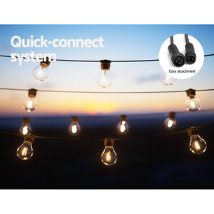 Solar Festoon Lights | 17M | Outdoor LED String Lights | Christmas Party Decorations | 2 PCS