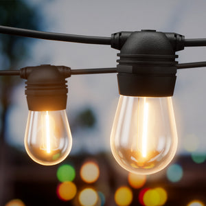 Solar Festoon Lights | 17M | Outdoor LED String Lights | Christmas Party Decor | 2 Pack