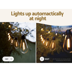 Solar Festoon Lights | 17m LED String | Outdoor Garden Party Decor