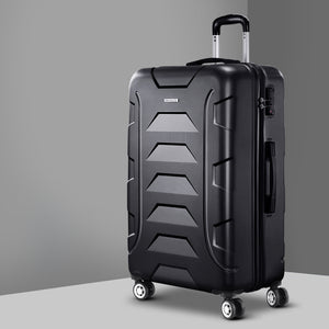 Wanderlite 28" 75cm Luggage Trolley Travel Suitcase Set | TSA | Hard Case | Lightweight | Strap