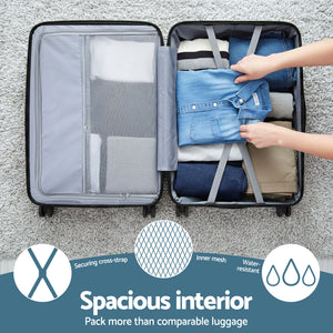 28" Hardshell Luggage | Lightweight Travel Case | TSA Lock | Teal