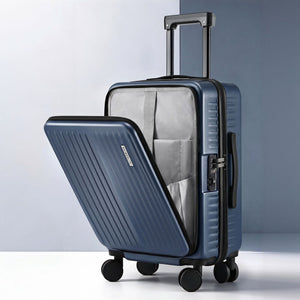 Carry On Suitcase | 20" | Front Pocket | Dual TSA Locks | Navy