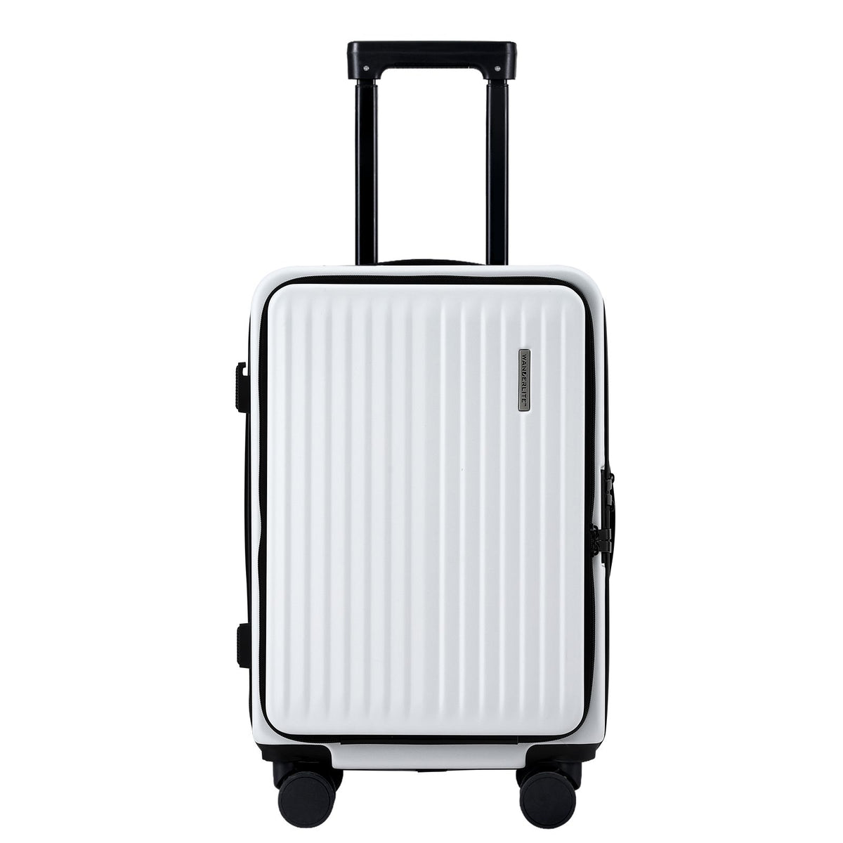 Cabin Luggage | 20" | Front Pocket | Dual TSA Lock | White