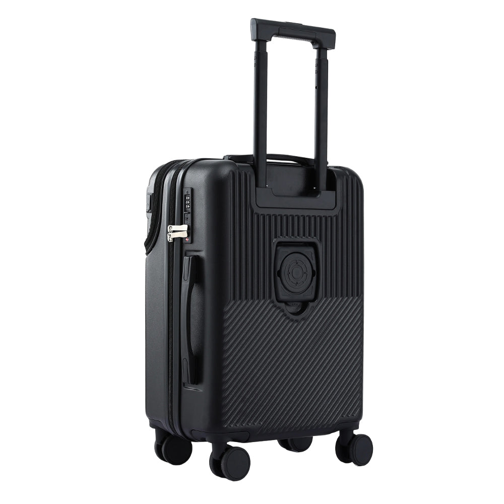 20" Carry On Luggage | Front Pocket | TSA Lock | Black