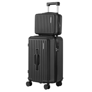 Trunk Luggage Set 2pc | 12" + 20" | TSA Lock | Black