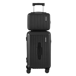 Trunk Luggage Set 2pc | 12" + 20" | TSA Lock | Black