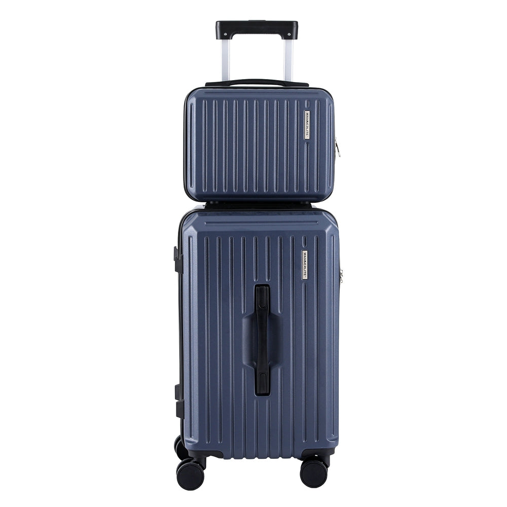 2pc Trunk Suitcase Set | 12" + 20" | TSA Lock | Navy