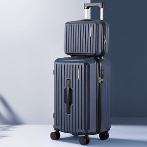 2pc Trunk Suitcase Set | 12" + 20" | TSA Lock | Navy