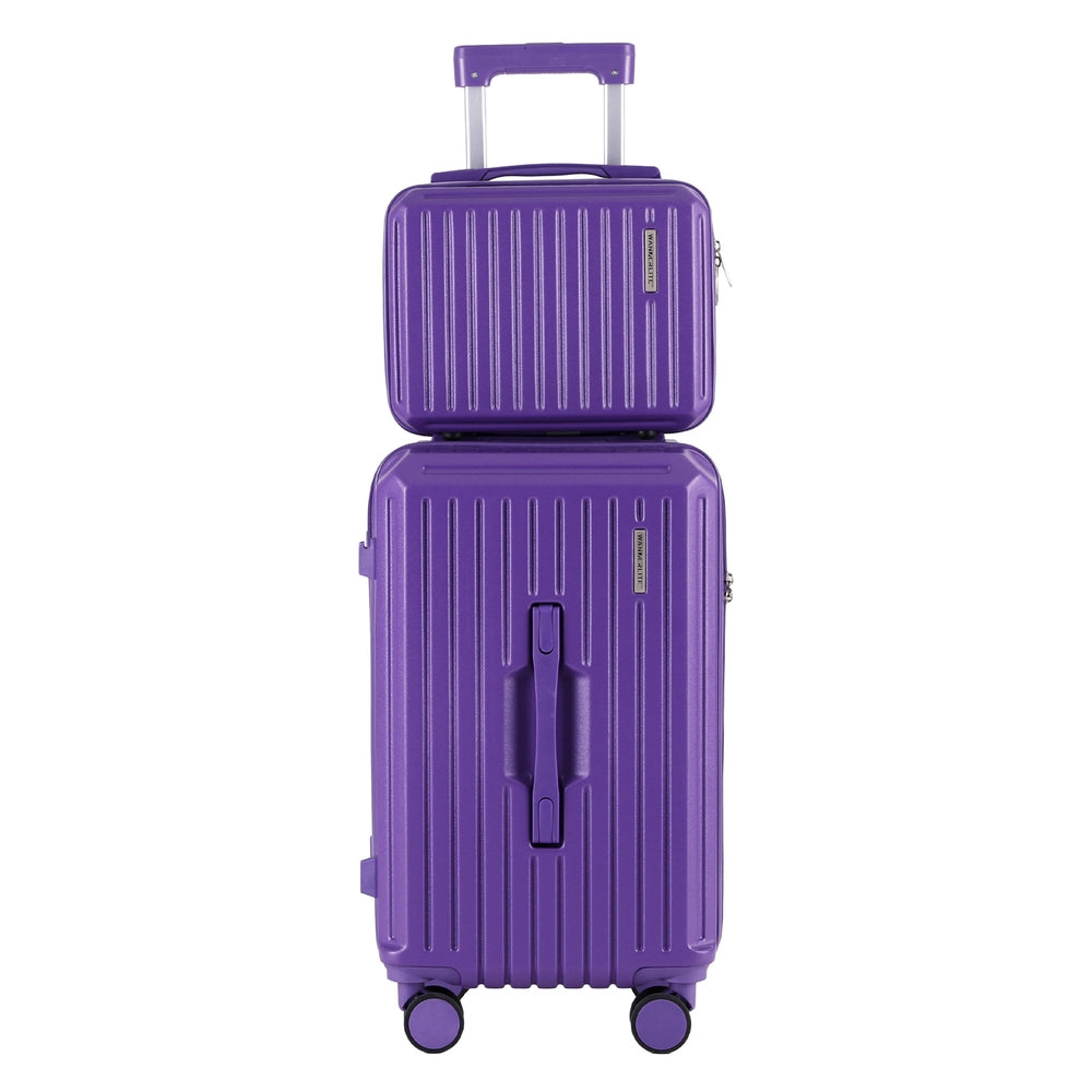 Trunk Luggage Set 2pc | 12" + 20" | TSA Lock | Purple