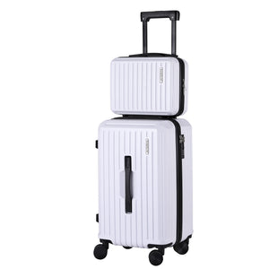2pc Luggage Suitcase Set | 12in & 20in Carry On | TSA Lock | White