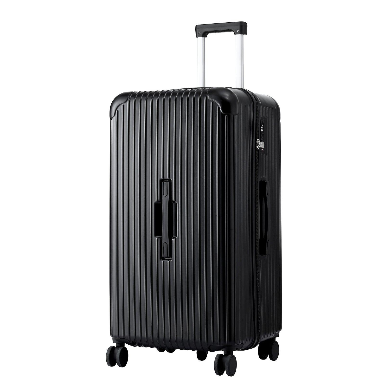 28in Luggage Suitcase | 5 Wheels | TSA Lock | Type-C Port | Black