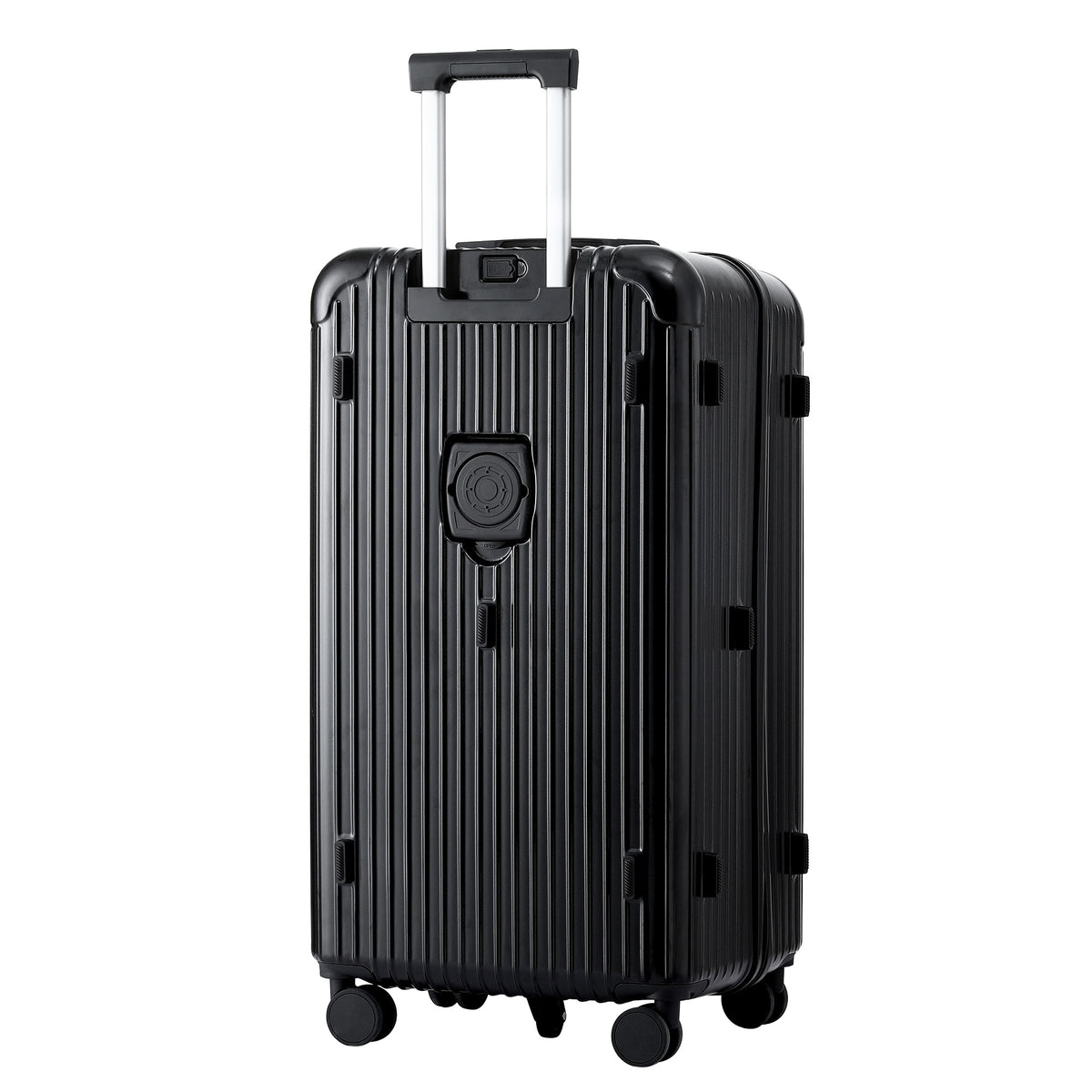 28in Luggage Suitcase | 5 Wheels | TSA Lock | Type-C Port | Black