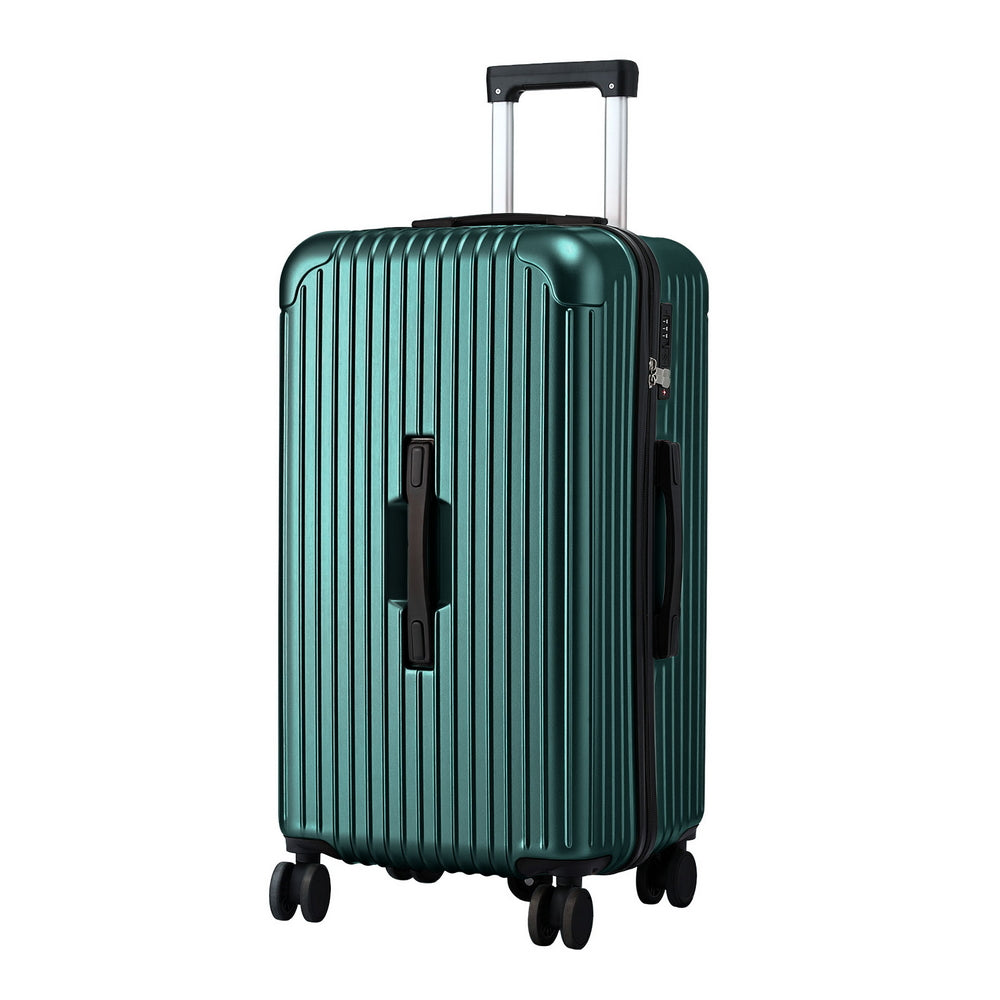 Trunk Luggage Suitcase | 28" | 5 Wheels | USB-C Port | TSA | Green