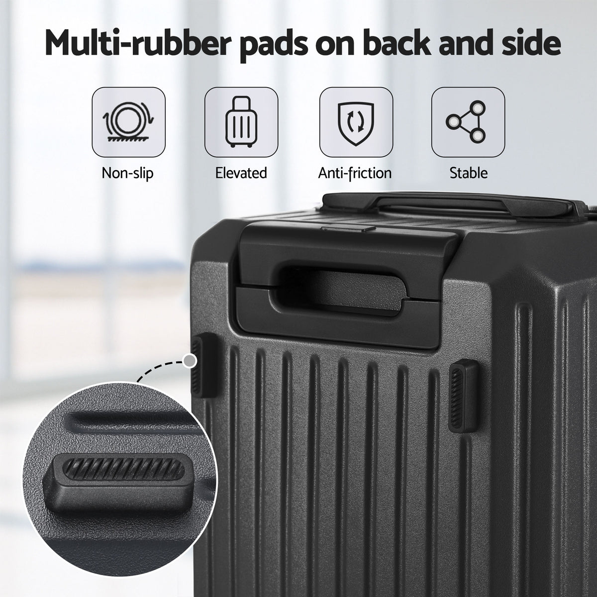 20in Carry On Luggage Suitcase | TSA Lock | Travel Case | Black