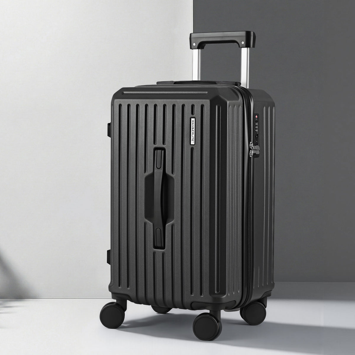 20in Carry On Luggage Suitcase | TSA Lock | Travel Case | Black