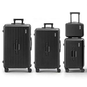 4pc Luggage Suitcase Set | Carry On Travel Cases | TSA Lock | Black