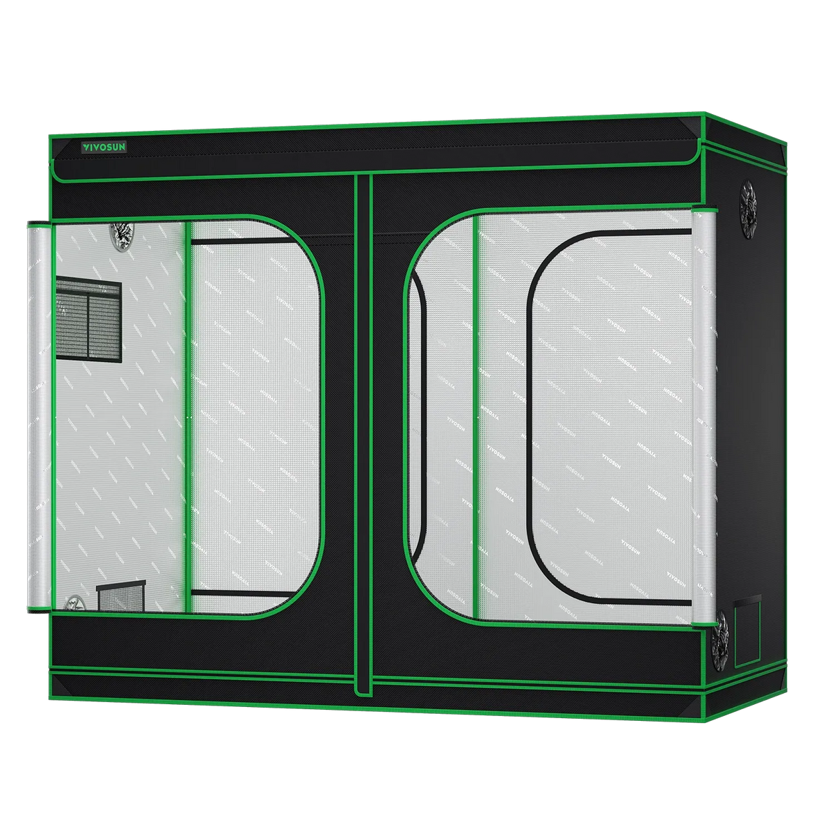 Large Indoor Grow Tent | 122cm x 244cm x 203cm | 600D Oxford | Lightproof Mylar Lined