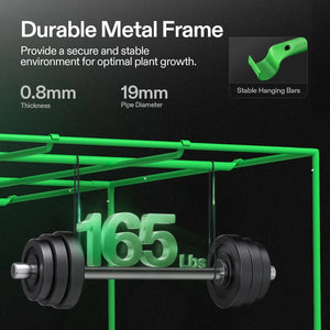 Large Indoor Grow Tent | 244cm x 244cm x 203cm | 600D Oxford | Lightproof Mylar Lined