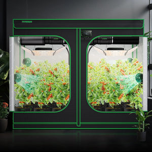 Large Indoor Grow Tent | 244cm x 244cm x 203cm | 600D Oxford | Lightproof Mylar Lined