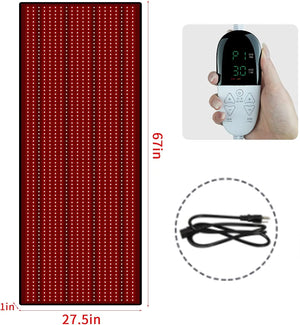 Large Red Light Therapy Mat | 1260 High-Density LEDs | 660nm & 850nm Spectrum | Full Body Recovery Pad | 160cm x 70cm