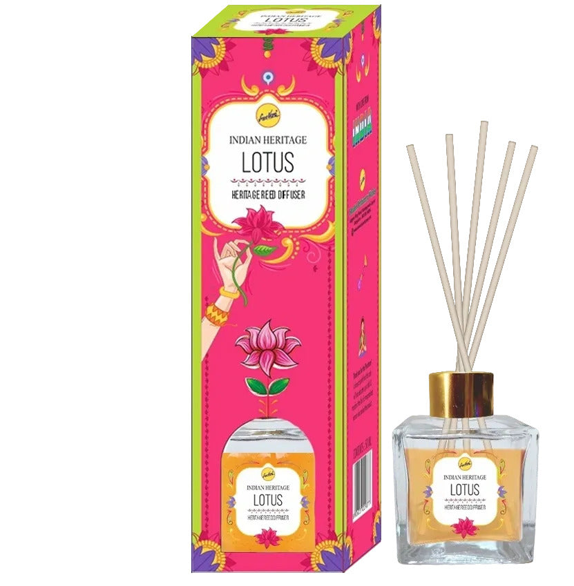 Lotus Reed Diffuser 50mL | Sree Vani Indian Heritage Home Fragrance