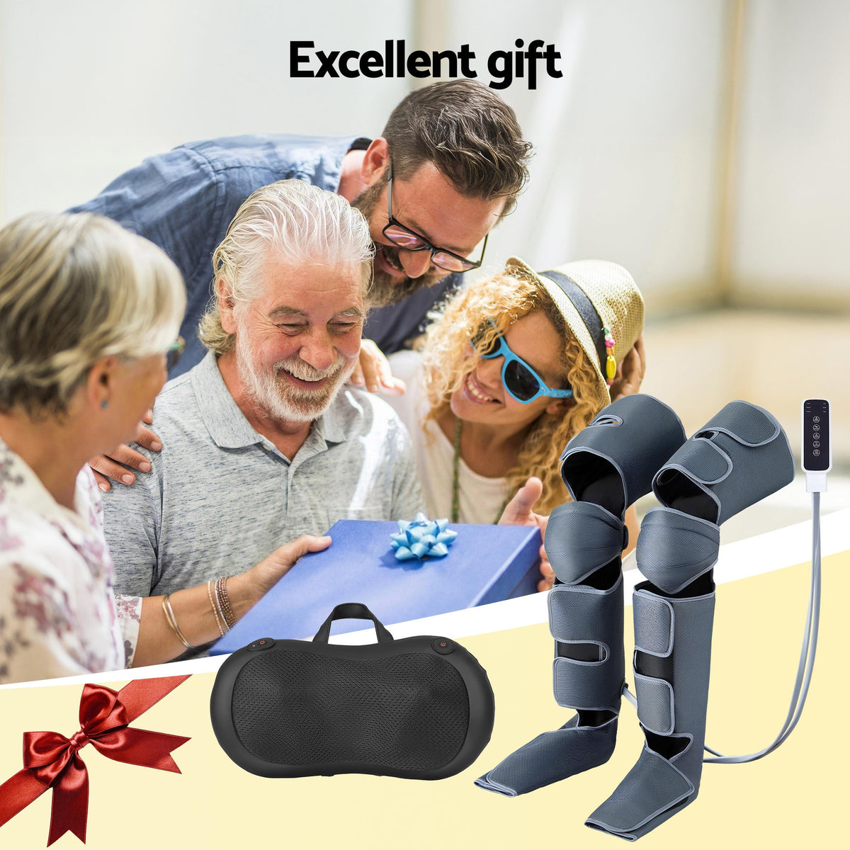 Leg & Foot Massager | Air Compression | Back & Neck Massage | Heat