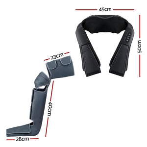 Electric Leg & Foot Massager | Air Compression Wrap | Shiatsu Neck | Heat