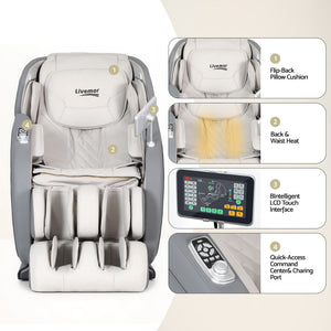Livemor | 4D Massage Chair | Electric Recliner | Home Massager | Gary