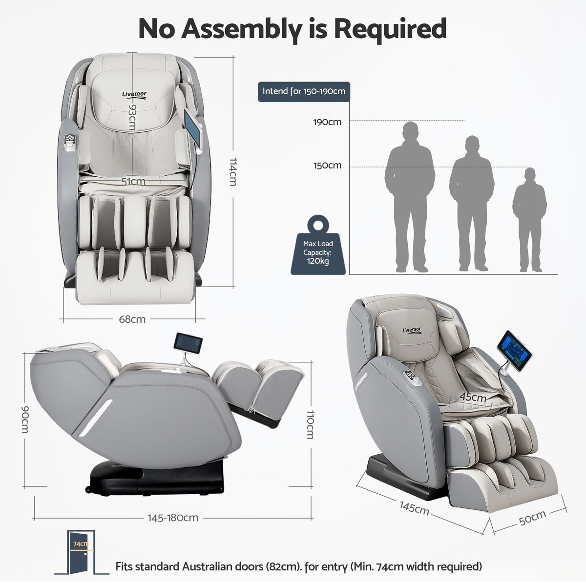 Livemor | 4D Massage Chair | Electric Recliner | Home Massager | Gary