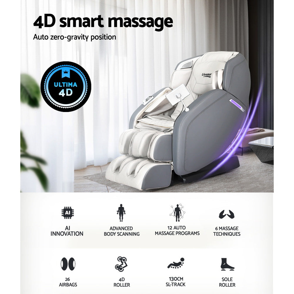 Livemor | 4D Massage Chair | Electric Recliner | Home Massager | Gary