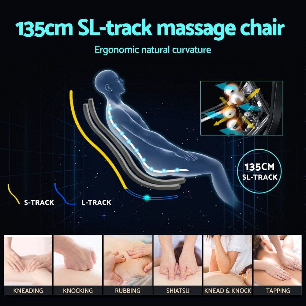 Electric Massage Recliner Chair | Double Core Mechanism | ROWA | White