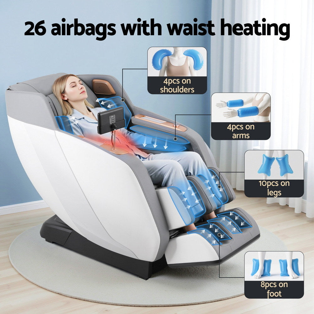 Electric Massage Recliner Chair | Double Core Mechanism | ROWA | White