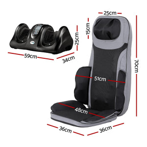8 Node Back Massage Seat Cushion | Heating | Foot Massager