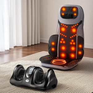 8 Node Back Massage Seat Cushion | Heating | Foot Massager