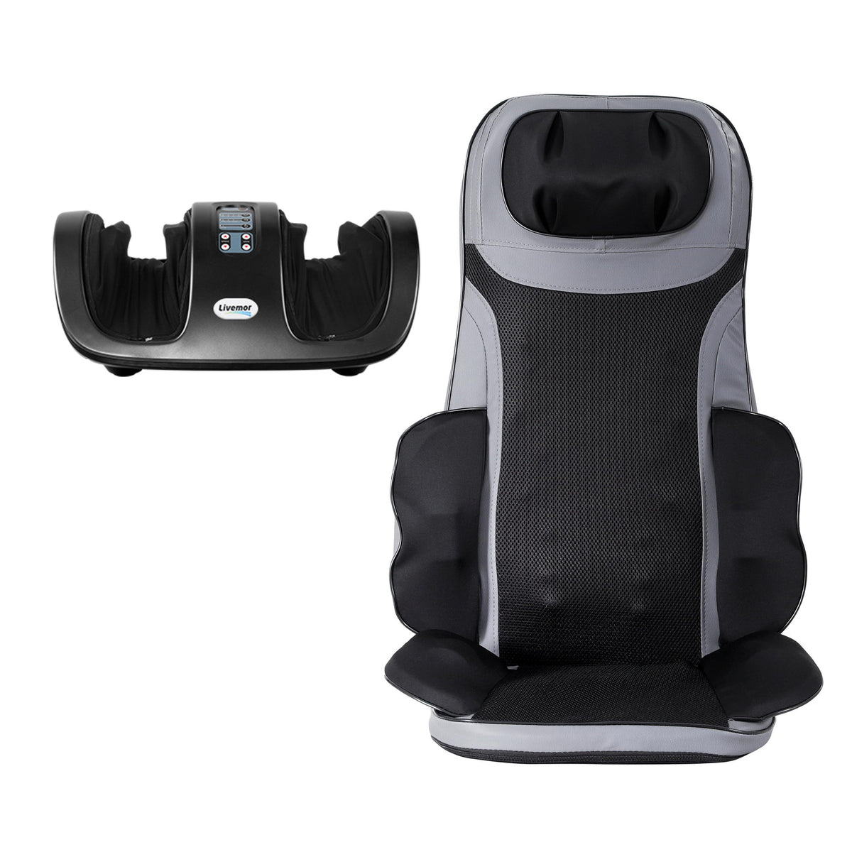 Full Back Massage Seat Cushion | Heating | Kneading Foot Massager