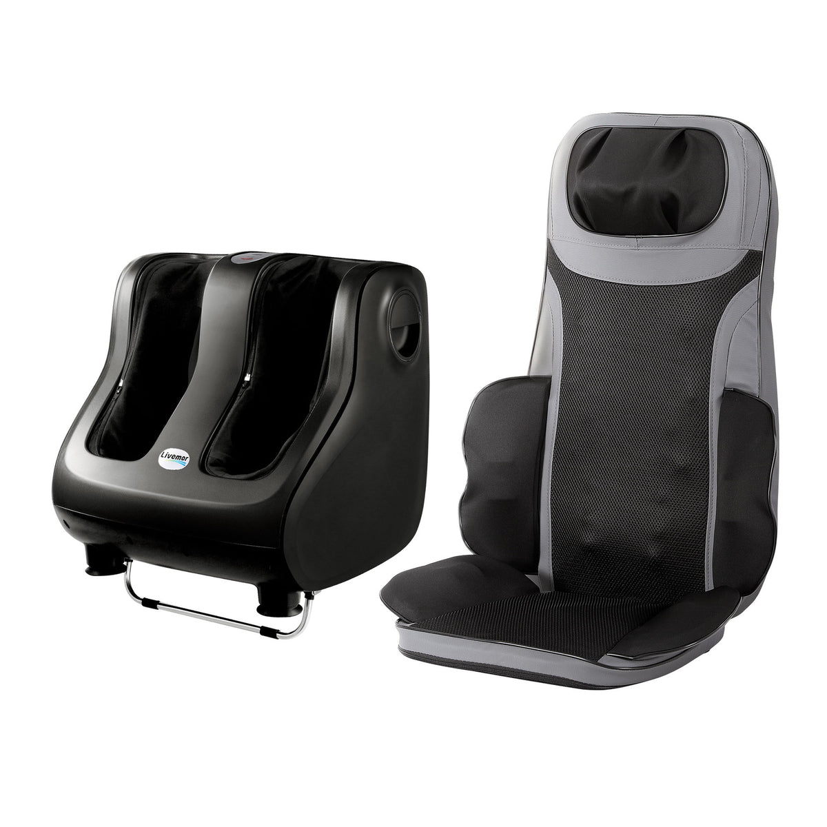 Full Back Massage Seat Cushion | Heating | 360° Foot Massagers