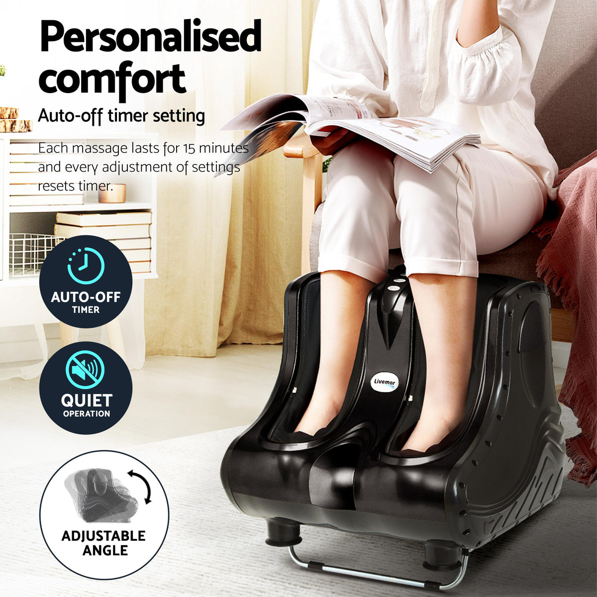 Massage Seat Cushion | Heating Function | Calf & Foot Massager