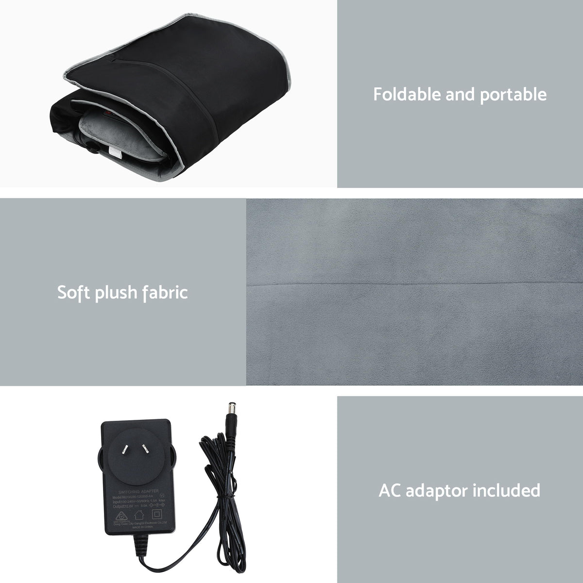 Massage Mat | 10-Node Vibration | Heating | Full Body Cushion