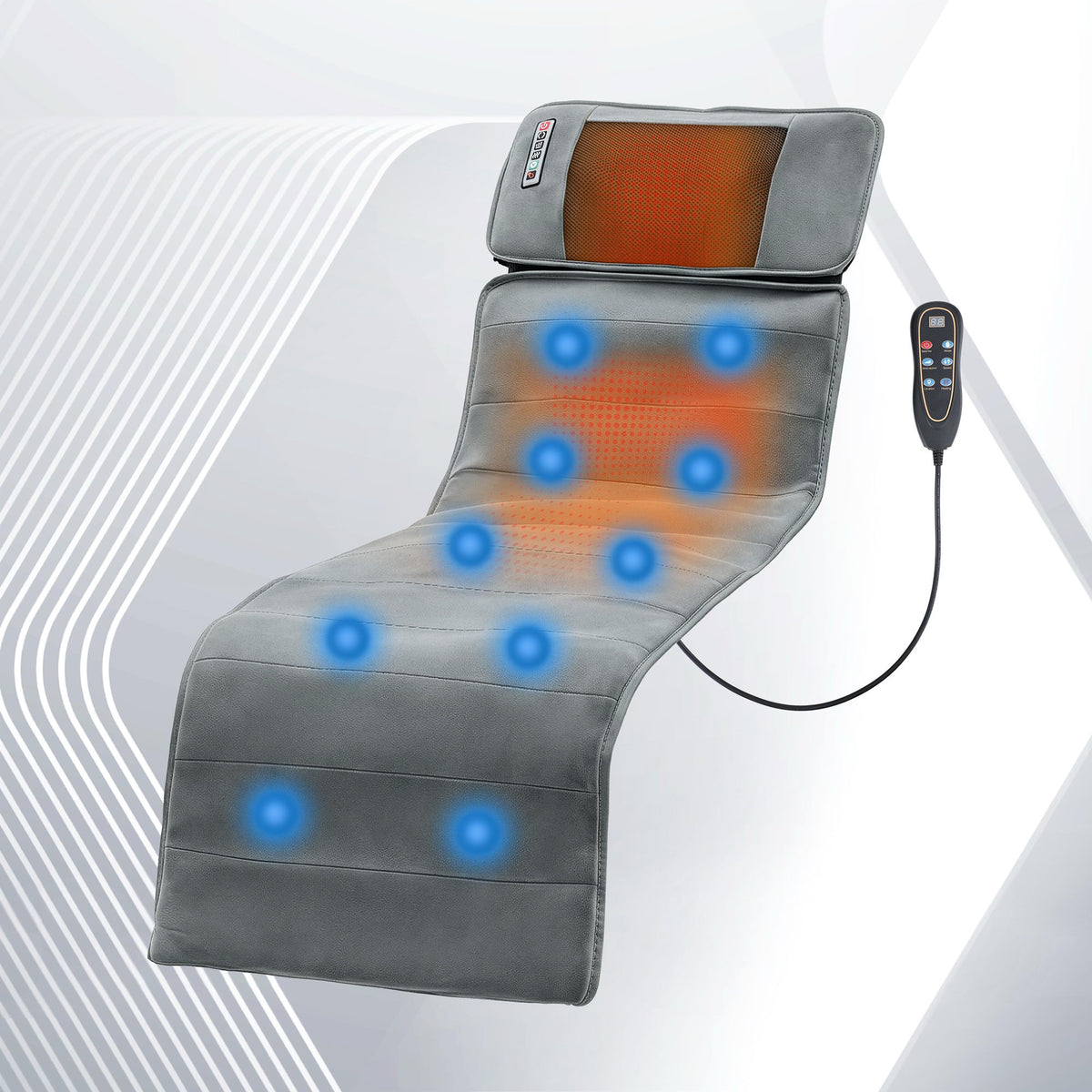 Massage Mat | 10-Node Vibration | Heating | Full Body Cushion