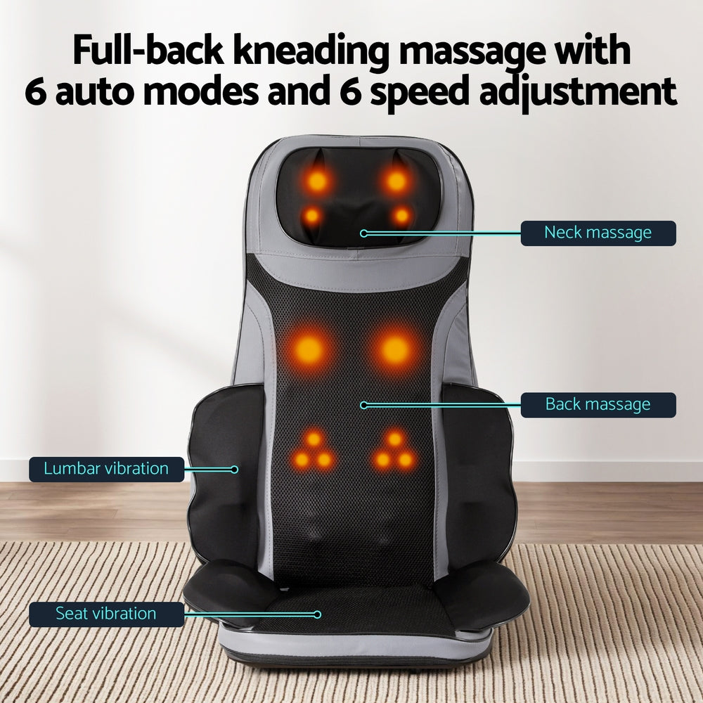 Livemor Massage Cushion | Full Back | 8 Nodes | Heated Seat Pad