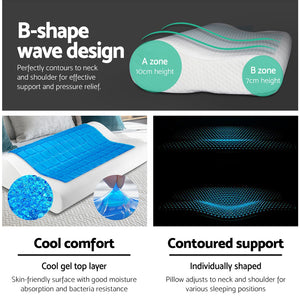 Bedding | Contour Pillow | Cool Gel | Twin Pack